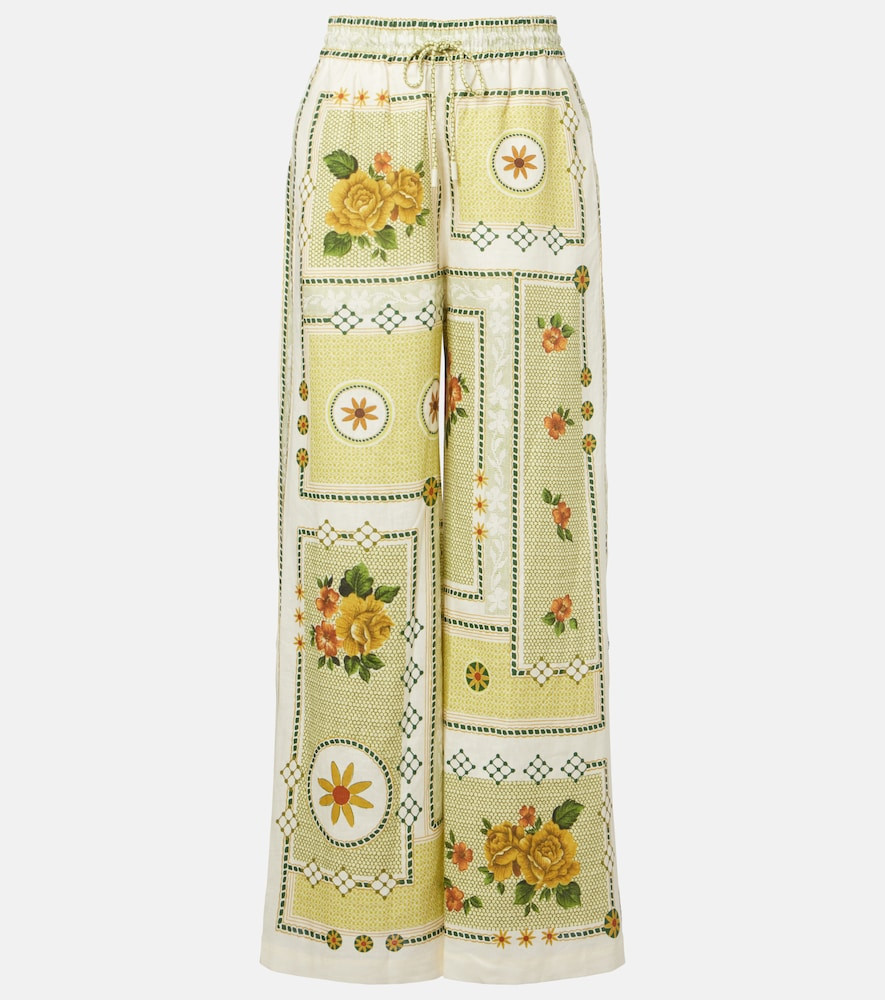 AlÃ©mais Dixie printed linen wide-leg pants | Mytheresa (US/CA)
