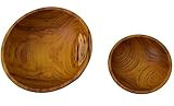 Wood Salad Bowl Mulberry 2 Bowl Set- Handmade Wooden Serving bowl for Fruits, Salad, or Popcorn, Nut | Amazon (US)