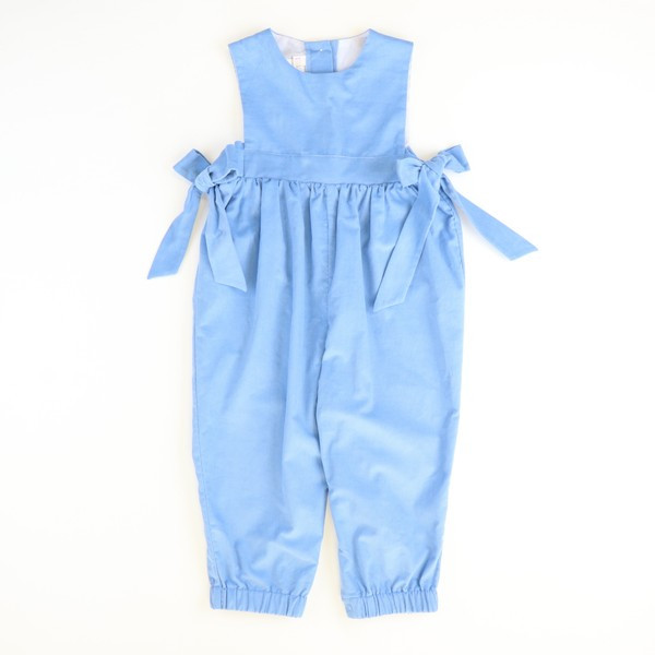 Classic Corduroy Romper - Party Blue | Southern Smocked Co.