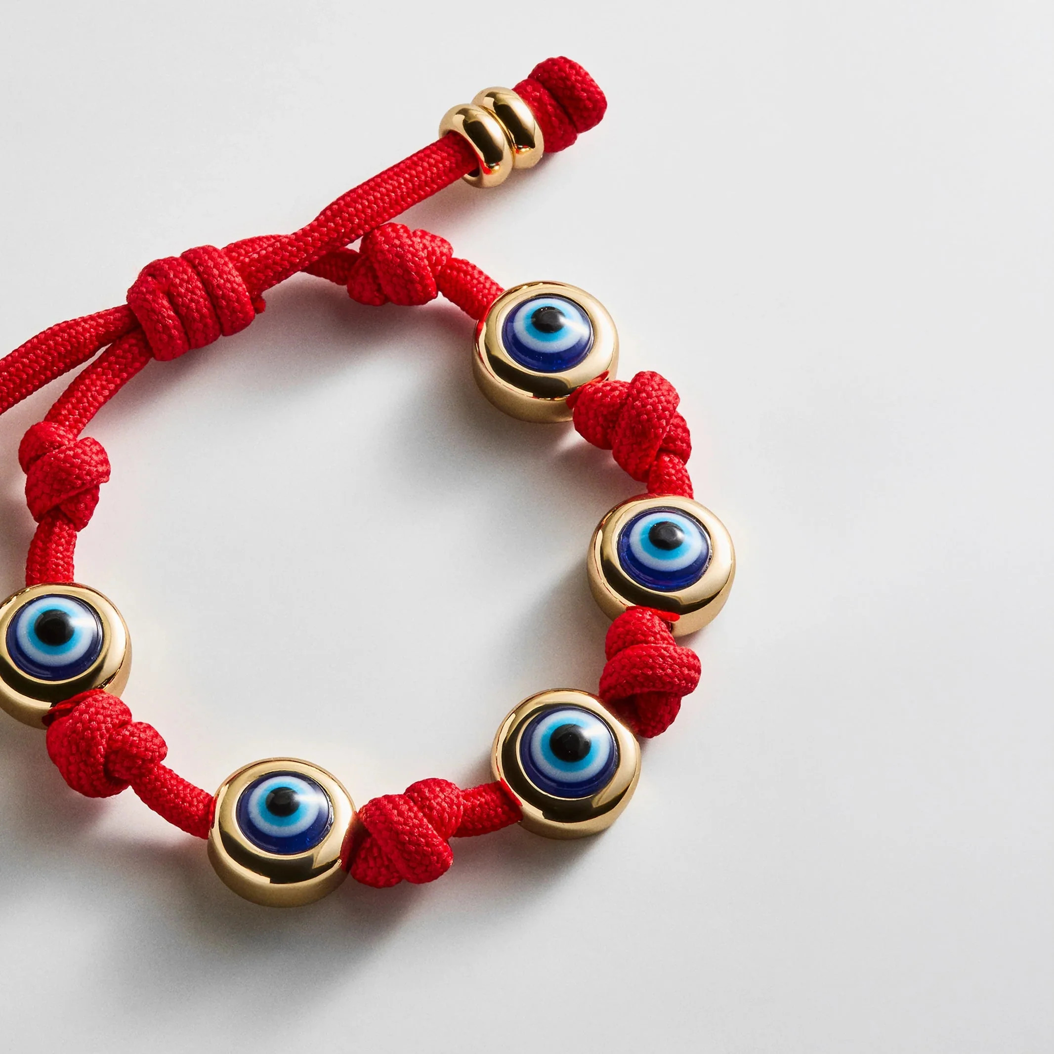 Eyes Open Evil Eye Paracord Bracelet - Red | BaubleBar