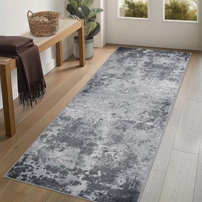 Neutral modern abstract area rug – washable. Soft, thin, large indoor rug, non-slip. Fits living rooms, bedrooms, under dining tables, home offices. | Target