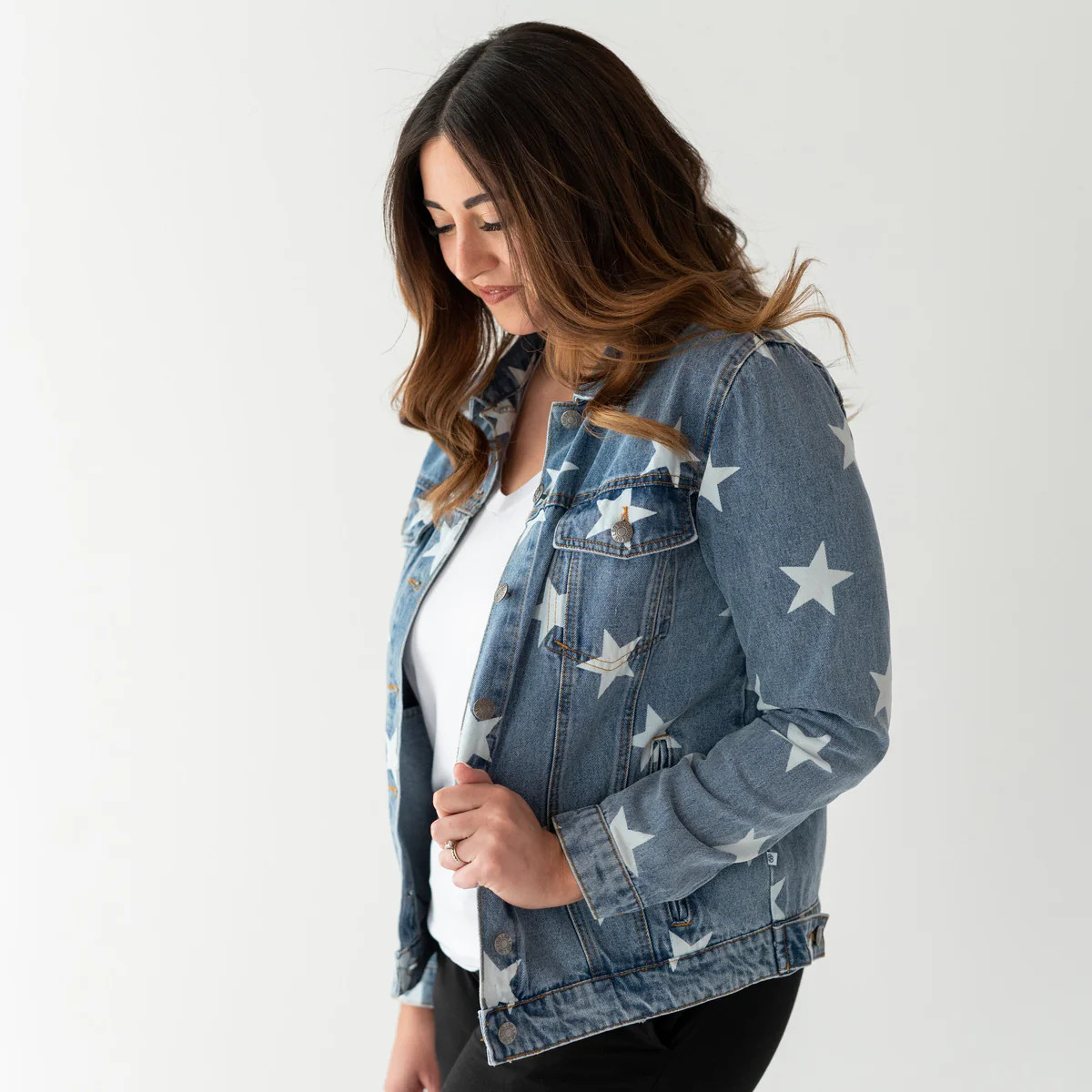 Women's Denim Star Jacket | Bums & Roses