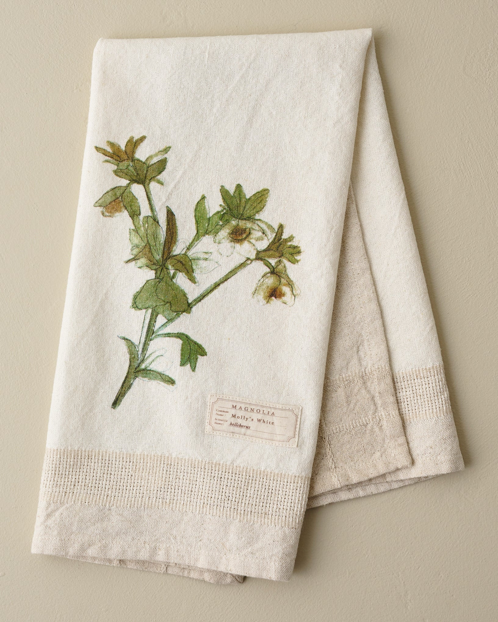Magnolia Molly's White Garden Tea Towel | Magnolia