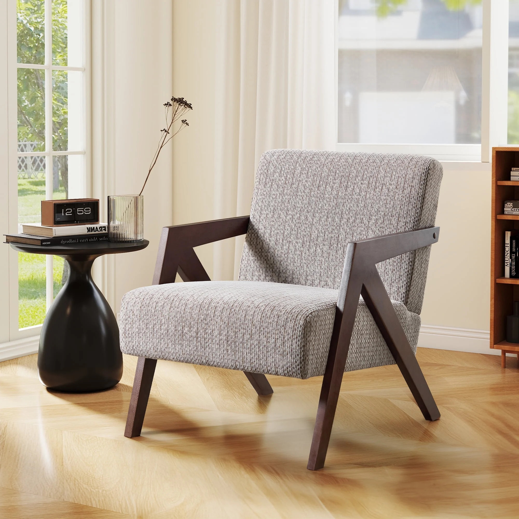 Bonzy Home Silla Decorativa Moderna – Pequeña Silla de Tela a Cuadros para Sala de Estar, Dorm... | Walmart (US)