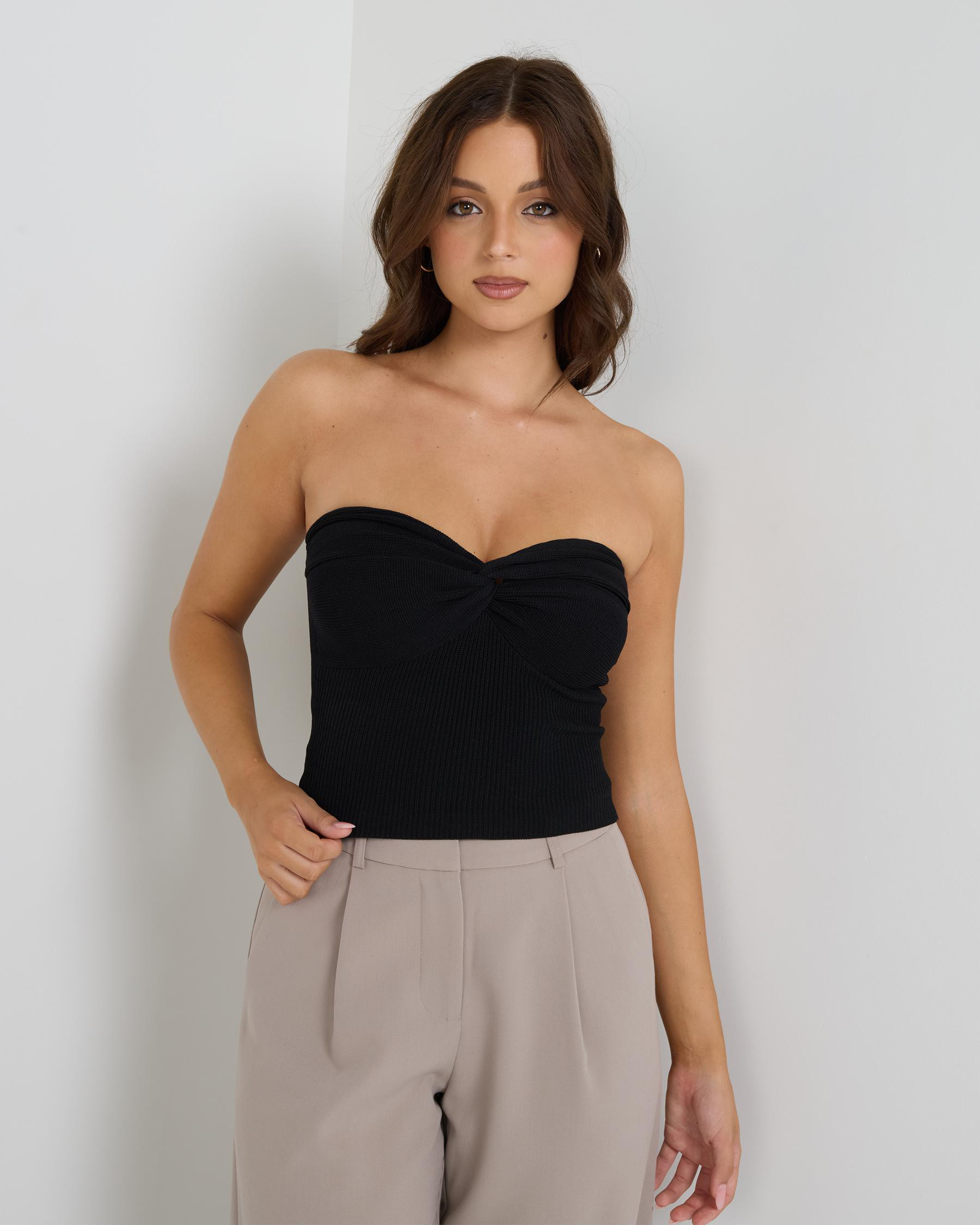 Mooloola Women's Bianca Knit Tube Top in Black Size 6 | City Beach (US)