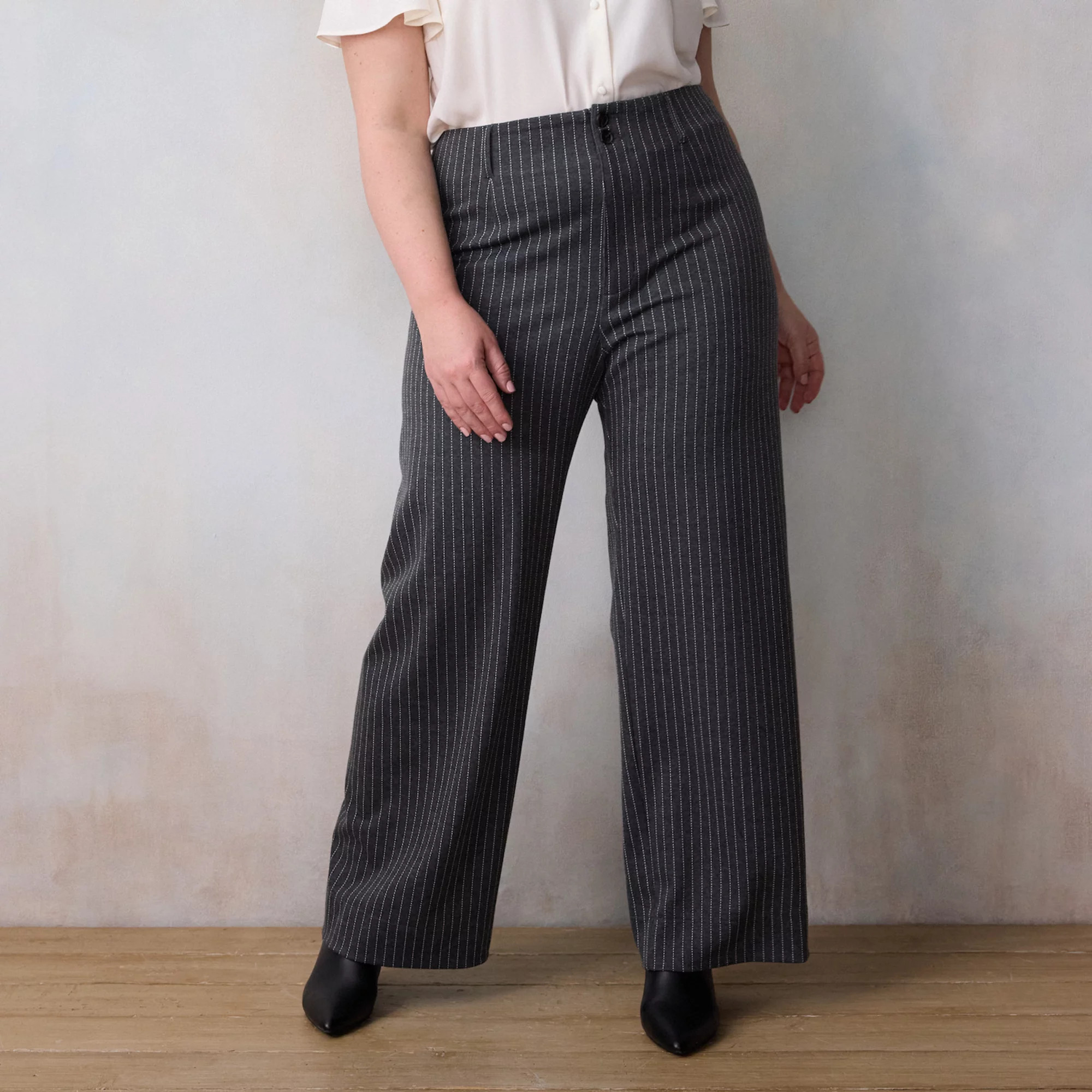 Plus Size LC Lauren Conrad Wildflower Super High Rise Wide Leg Pants | Kohl's