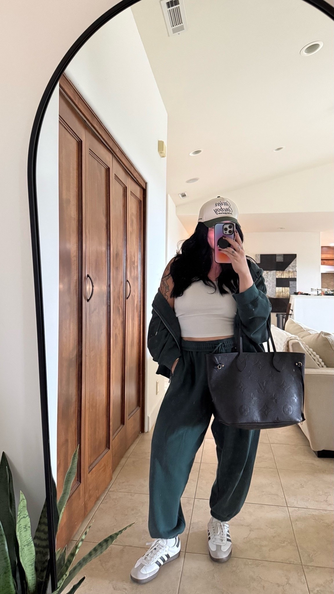 wearing a size xl in the sweats and zip up, large in the good american tank

Tank top, matching set, forest green, sweat set, errands day, Tori block

#LTKootd #LTKgrwm #LTKfitnessgoals