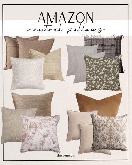 Affordable beautiful neutral pillows! Amazon pillow covers. 

Floral pillows, beige pillow, accent pillow, throw pillow, white pillow, green pillow, gray pillow, corduroy pillow, khaki pillow, plaid pillow, brown pillow, velvet pillow

#amazonfind #founditonamazon #amazonhome

#LTKHome #LTKSaleAlert #LTKFindsUnder50