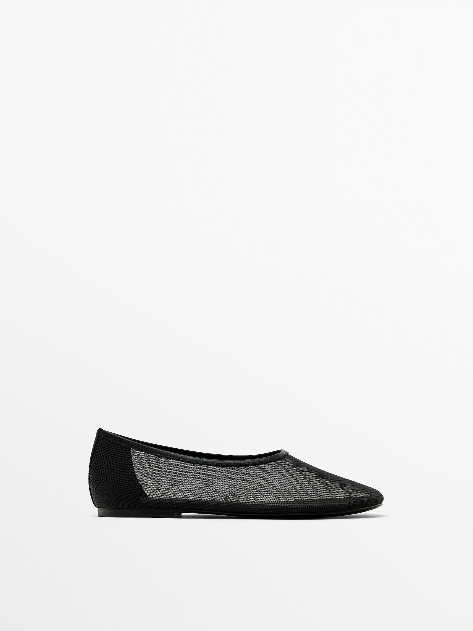 Mesh ballet flats | Massimo Dutti UK
