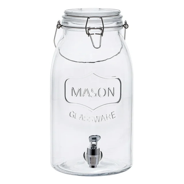 Mainstays Clear Glass Mason Sun Tea Beverage Dispenser Jar - Walmart.com | Walmart (US)