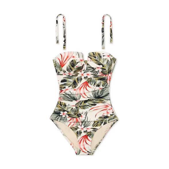 Women's Pique Bandeau Classic One Piece Swimsuit - Kona Sol™ | Target