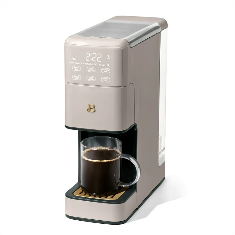 Beautiful Perfect Grind™ Programmable Single Serve Coffee Maker, Porcini Taupe by Drew Barrymor... | Walmart (US)