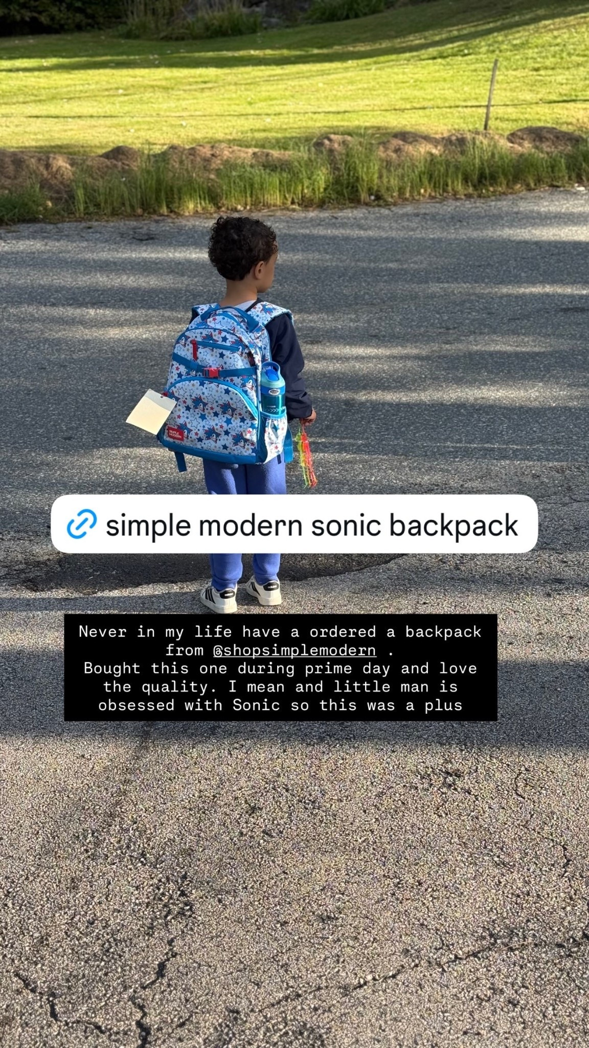 Never in my life have a ordered a backpack from @shopsimplemodern .
Bought this one during prime day and love the quality. I mean and little man is obsessed with Sonic so this was a plus