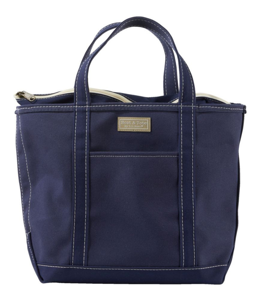 L.L.Bean Boat and Tote, Zip-Top with Pocket in Blue
