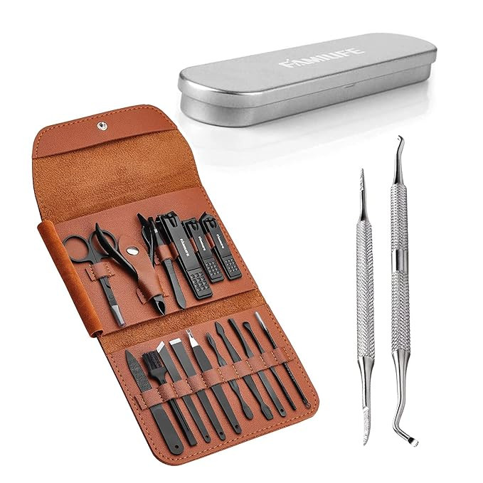 Gifts for Men, Familife Manicure Set Nail Clippers Pedicure Kit Manicure Kit Nail Clipper Set 16p... | Amazon (US)