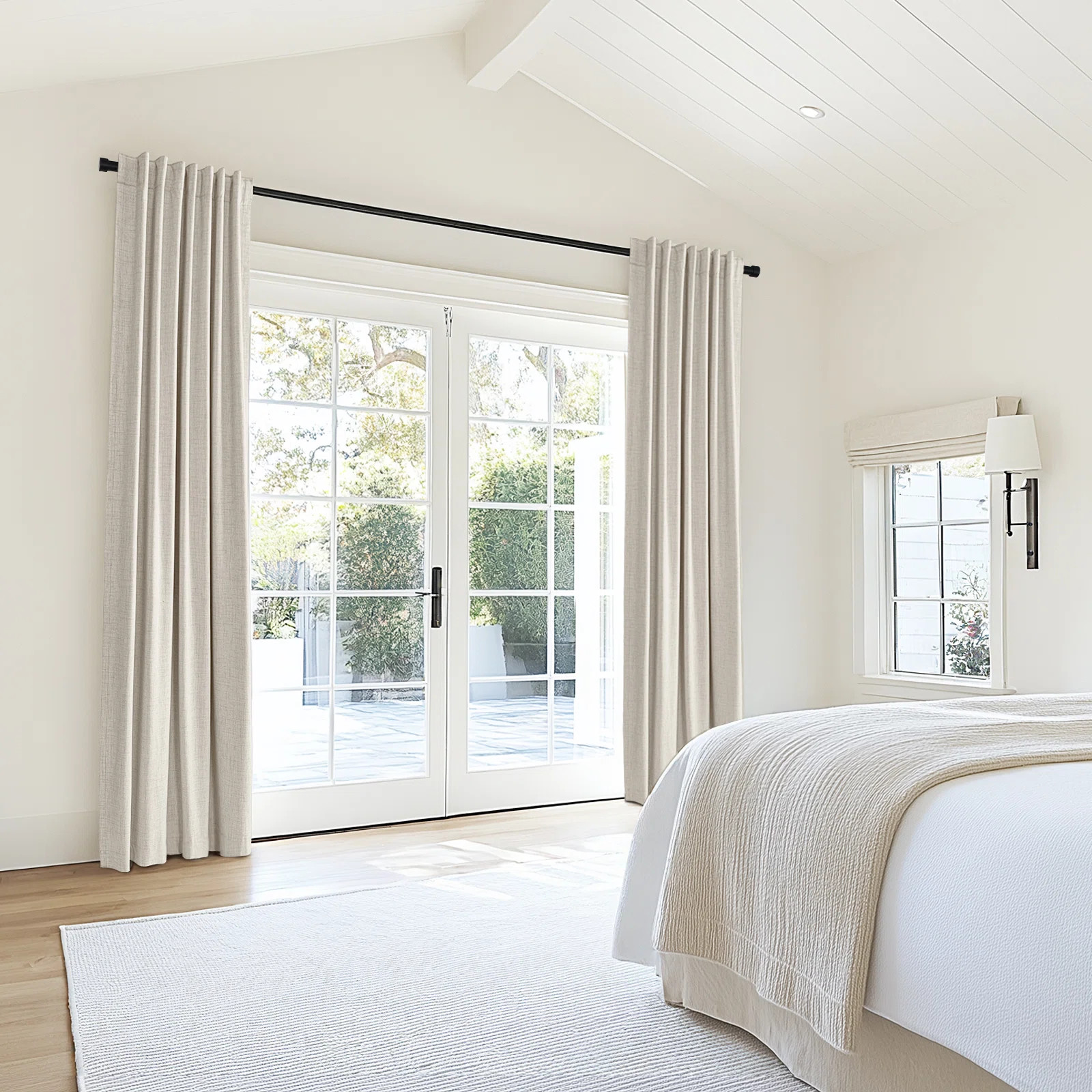 Graciella Thermal Insulated Faux Linen Textured 100% Blackout Curtains for Bedroom Living Room Ba... | Wayfair North America