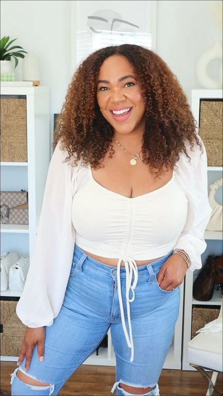 This top - perfect for a date night 🫶🏾! Am I right?! It comes in a bunch of different colors 😮. I got an xl and 32 in the jeans. 

#LTKunder50 #LTKFind #LTKcurves