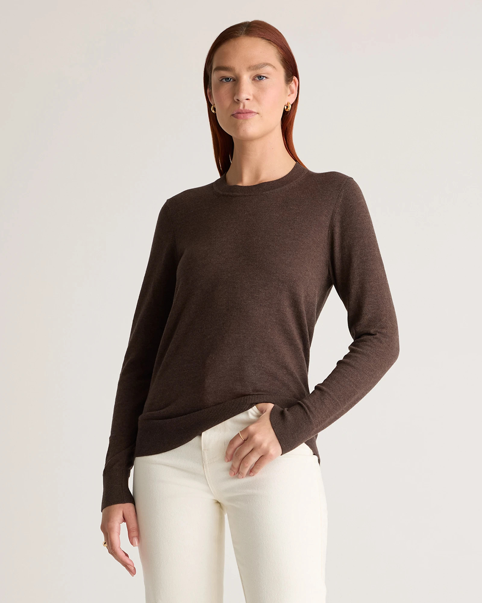 Lightweight Cotton Cashmere Crew Sweater | Quince