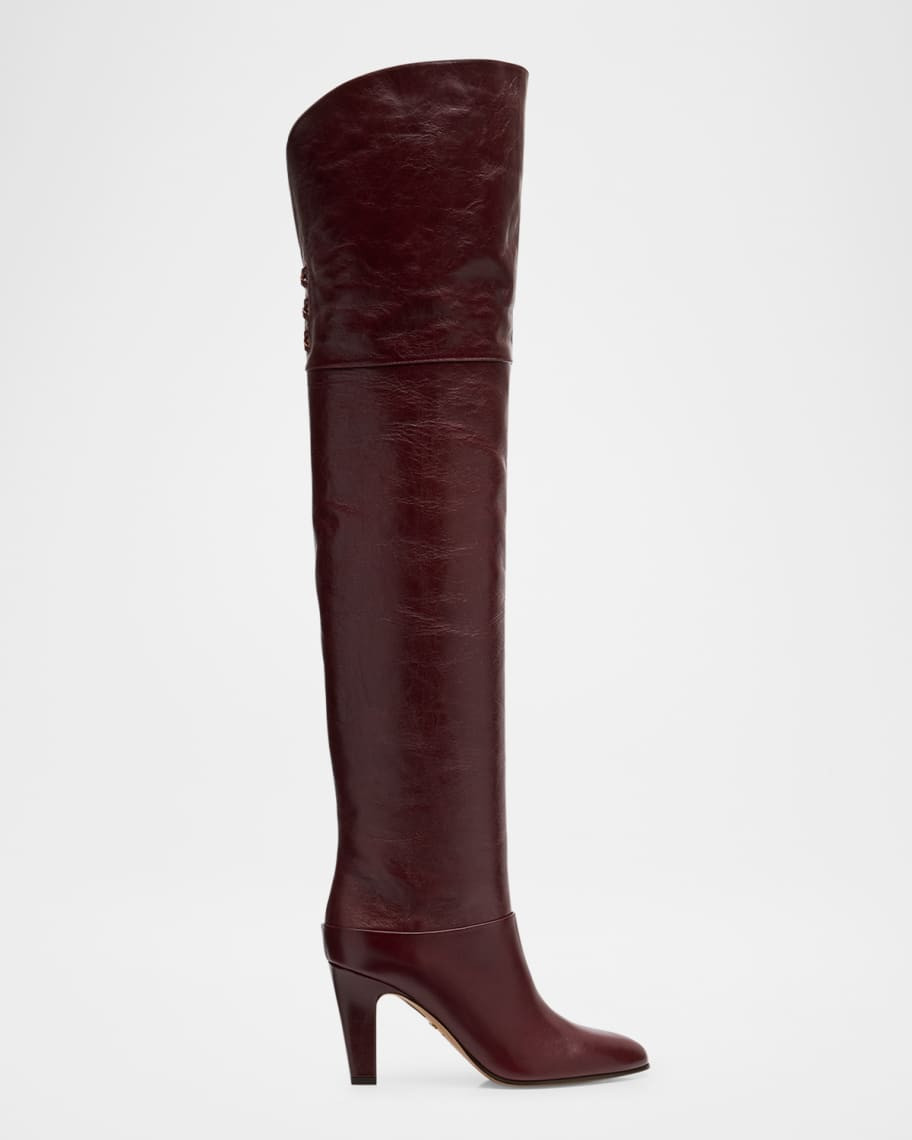 Chloe Eve Leather Over-The-Knee Boots | Neiman Marcus