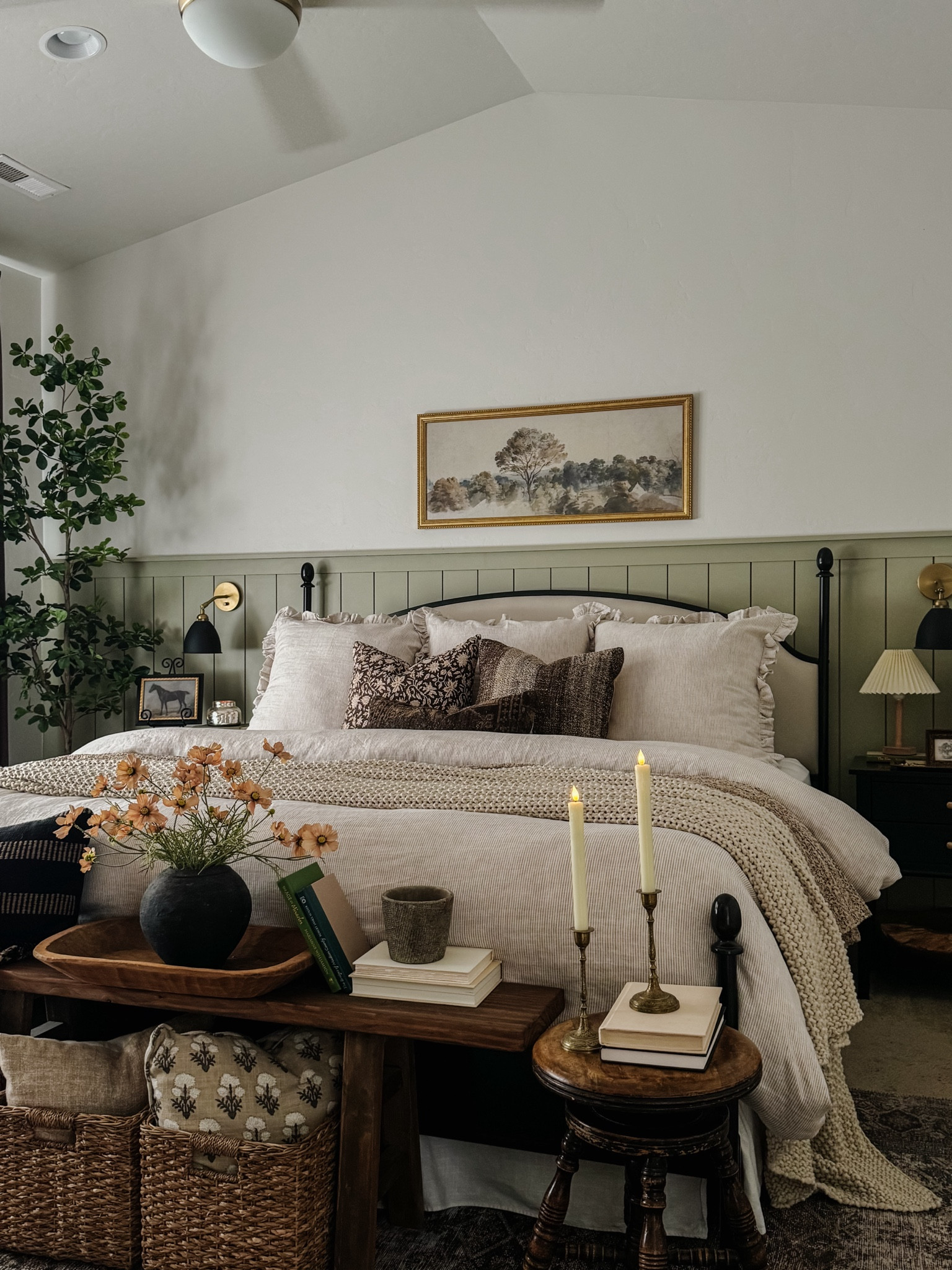 Our primary bedroom inspiration, old-world, collected, vintage style, loloi rug, Kantha quilt, noodle bench, wooden bench, Target style, home decor, Amazon finds, black affordable nightstands, affordable home decor, budget friendly home decor, four post bed, Turkish pillows, vintage pillows, checkered throw blanket, euro pillows, four post bed, budget friendly, euro pillows, vintage candle holders, antique piano stool, collected home, brown curtains, custom drapes


#LTKstyletip #LTKhome #LTKsalealert