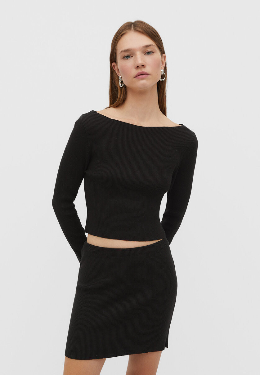 Kurzer Rock aus Trikotstoff | Stradivarius DE