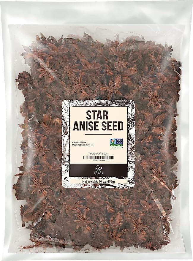 Soeos Star Anise Seeds 16 ounce (1 lb), Whole Chinese Star Anise Seed, Fresh and Pure Star Anise ... | Amazon (US)