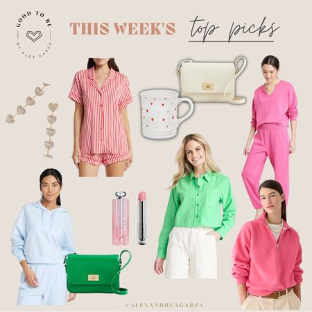 Top favorites from this week! Loving all the bright colors! 


Target, target outfits, j crew, pjs, pajamas, colored purse, crossbody bag, Nordstrom, pullover, sweatsuits, mugs, Valentine’s Day, jewelry, hearts, dior lip, makeup button up 