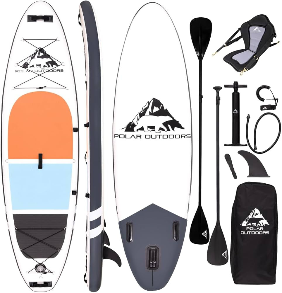 Polar Outdoors by Roc Inflatable Stand Up Paddle Board with Premium SUP Paddle Board Accessories,... | Amazon (US)