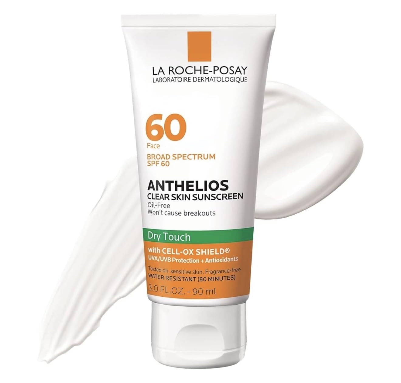 La Roche-Posay Anthelios Clear Skin Sunscreen Dry Touch SPF 60, Oil Free Sunscreen For Face, Oil ... | Amazon (US)