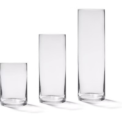 4E's Novelty Elegant Glass Cylinder Vases Set – Perfect for Home Decor, Events & Weddings | Target