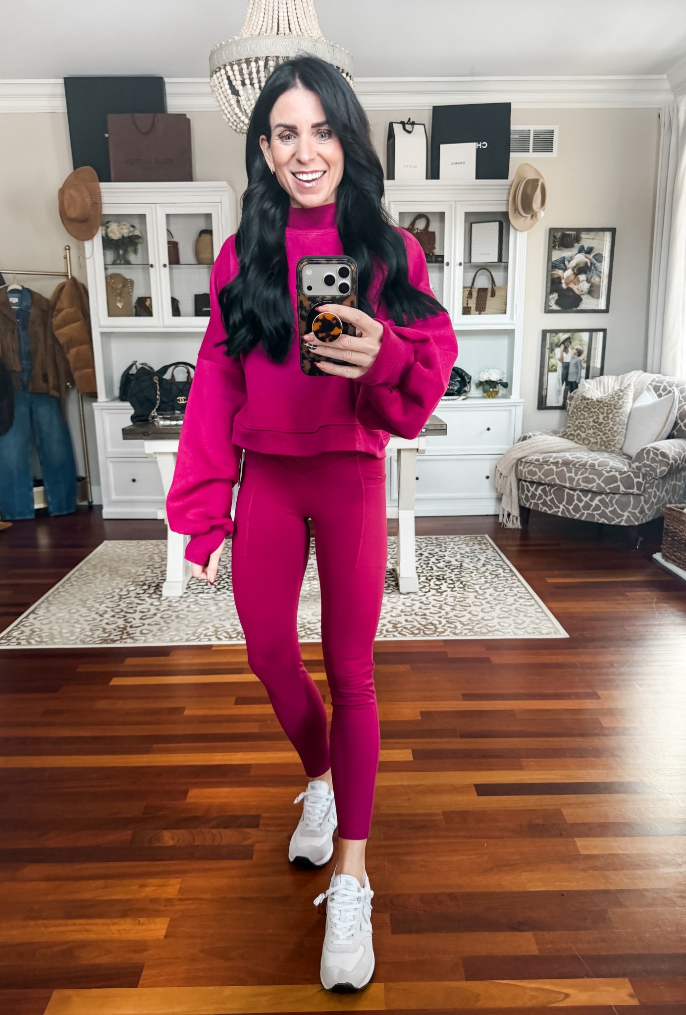 Large sweatshirt
Small leggings 

#LTKFindsUnder50 #LTKGiftGuide #LTKActive