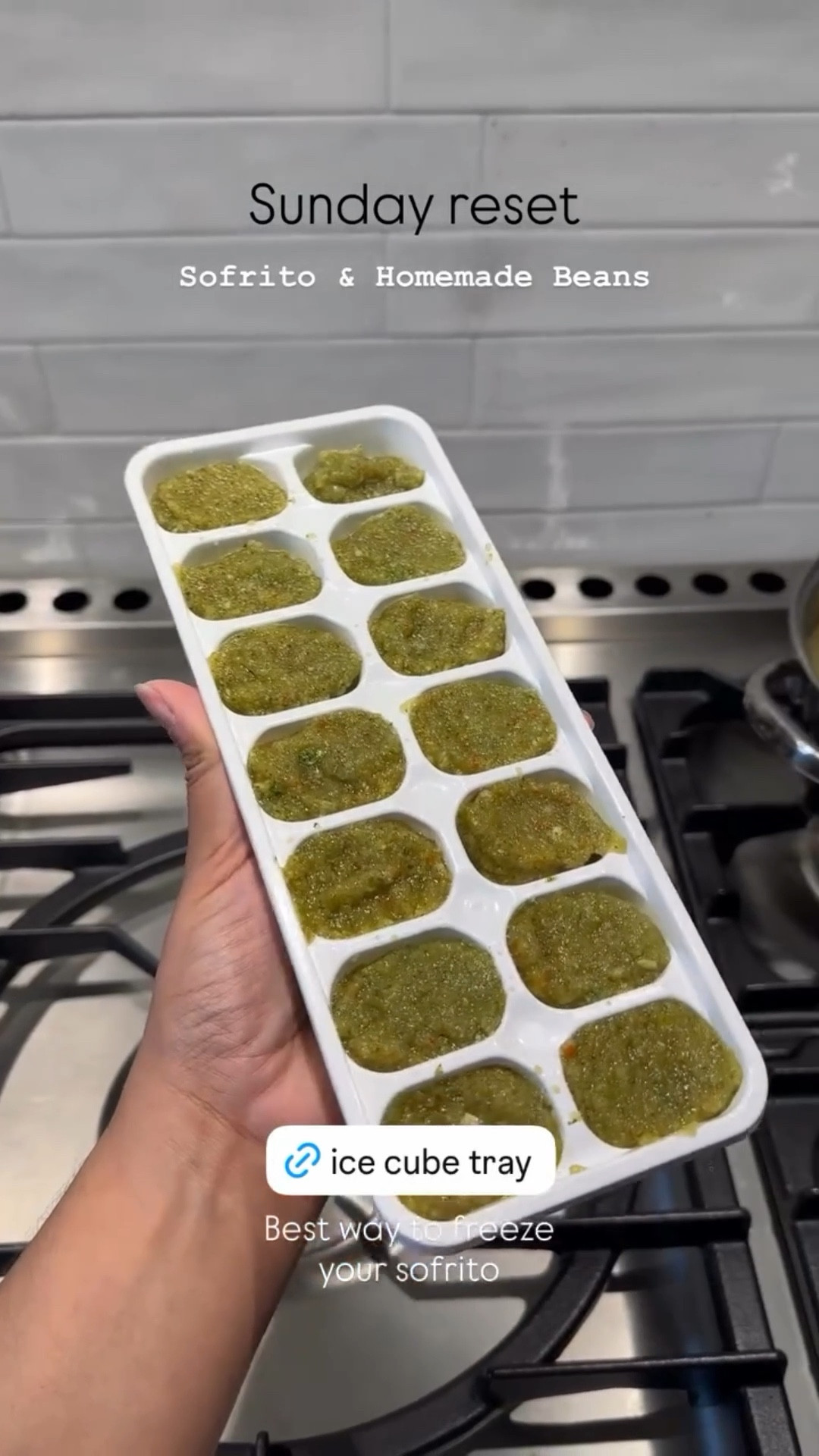 Sunday reset Sofrito & Homemade Beans Best way to freeze your sofrito is with these silicone ice cube trays! 

#LTKdayinmylife