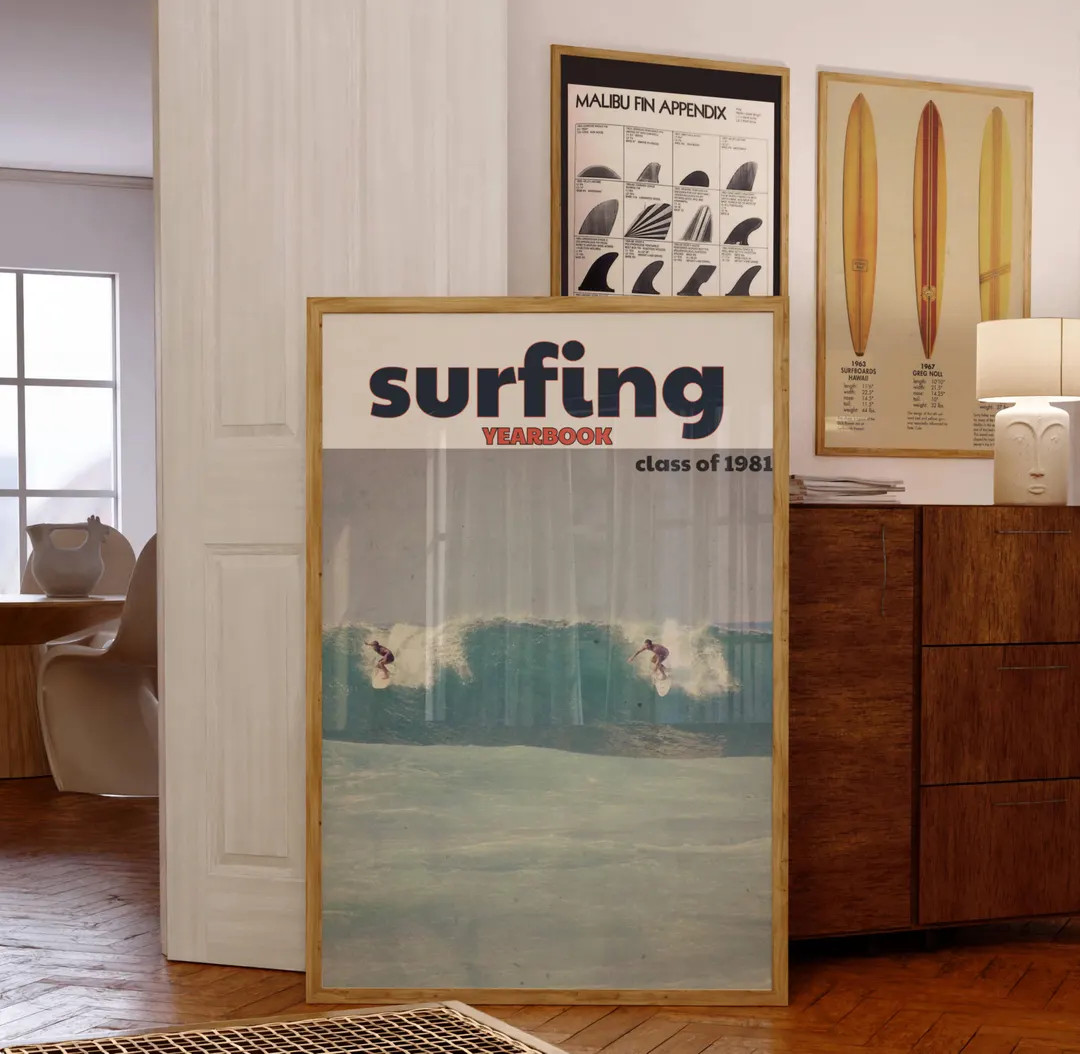 Set 4 Retro Surf Magazine, surfer Summer poster, vintage surfer magazine print, waves print, surf... | Etsy (Global)
