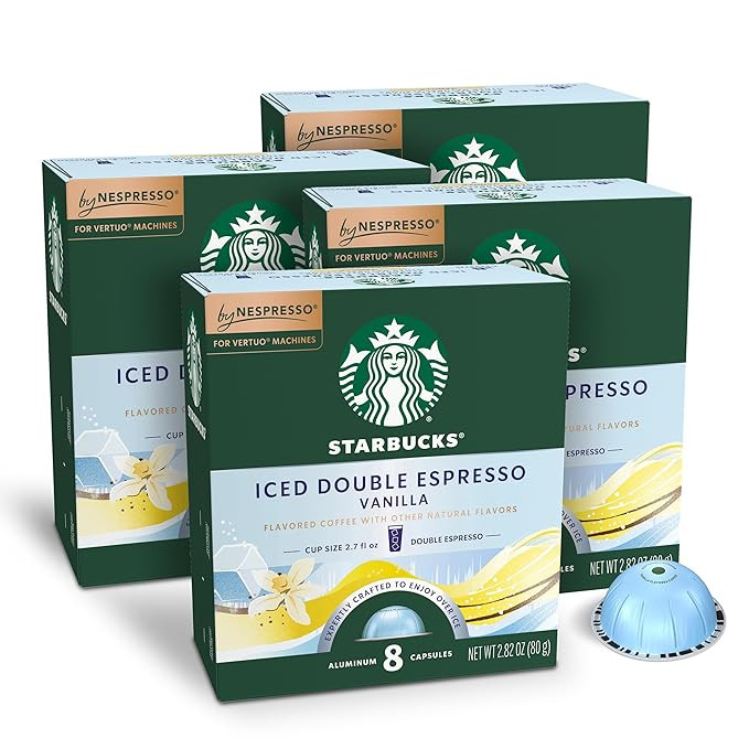Starbucks by Nespresso Vertuo, Iced Vanilla, 32-count Coffee Pods, Brews 2.7 oz. | Amazon (US)