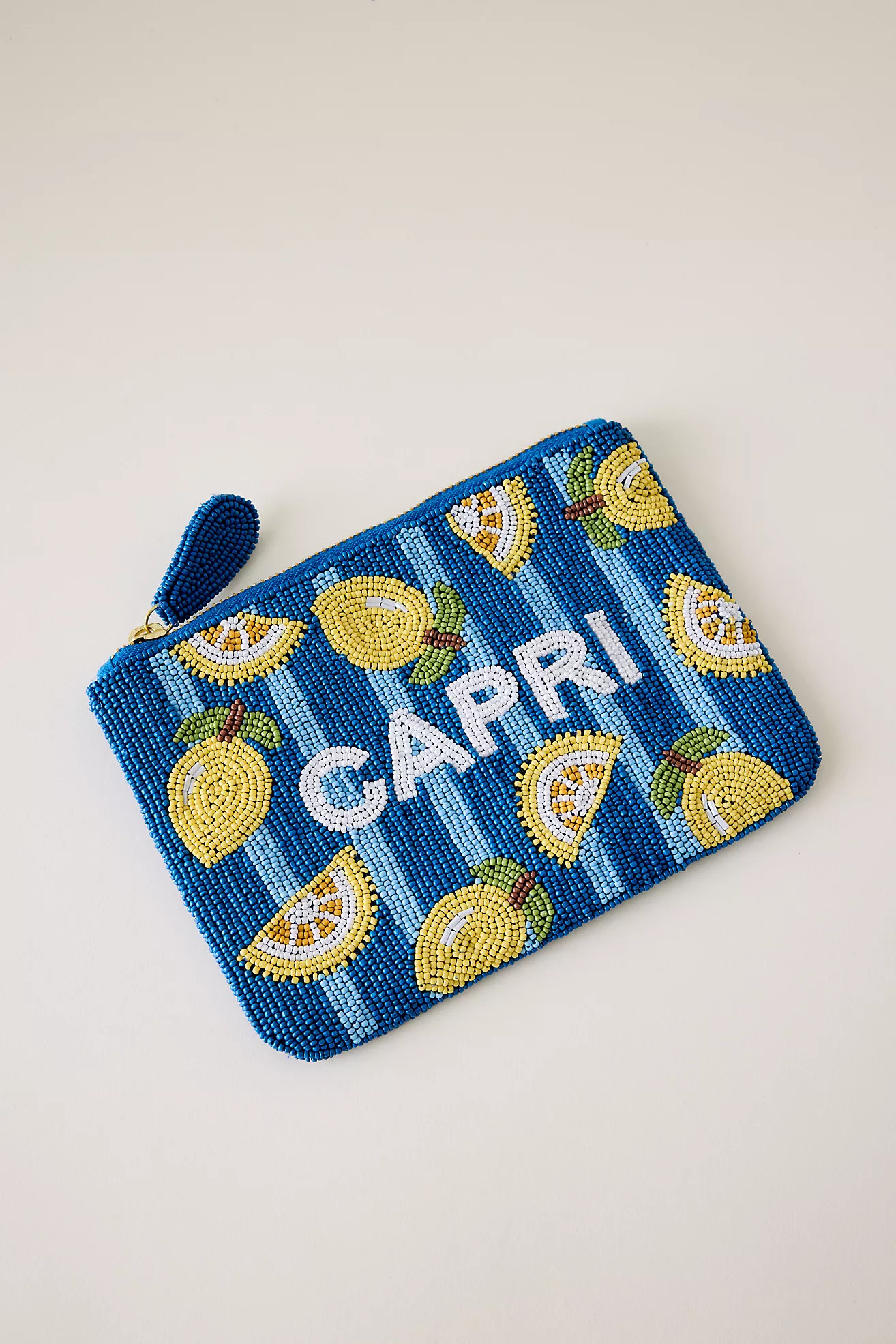 City Graphic Medium Beaded Pouch | Anthropologie (UK)