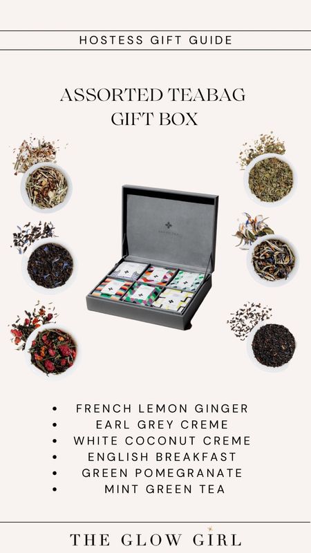 This tea sampler box includes the gorgeous gift box, making this the perfect set to bring as a #hostessgift this season. 

Includes 6 flavors: French Lemon Ginger, Earl Grey Crème, White Coconut Crème, English Breakfast, Green Pomegranate, and Mint Green Tea

Check out my full Hostess Gift Guide collection with my favorite picks from Amazon and beyond. 

#amazongifts #giftguide #homegoods #giftbox #holidaygift

#LTKGiftGuide #LTKhome #LTKHoliday