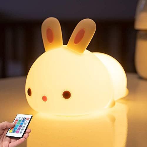 One Fire Cute Night Light for Kids Room, Bunny Timer Kids Night Light Baby Toddler Nursery Animal Si | Amazon (US)