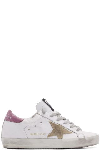 SSENSE Exclusive White & Pink Superstar Sneakers | SSENSE 