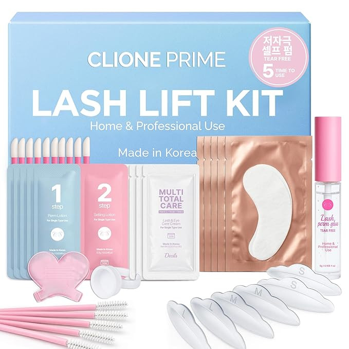 Korean Lash Lift Kit - 5 Sets At Home Eyelash Perm Kit with Upgraded Glue, Eyelash Lift, DIY Lash... | Amazon (US)