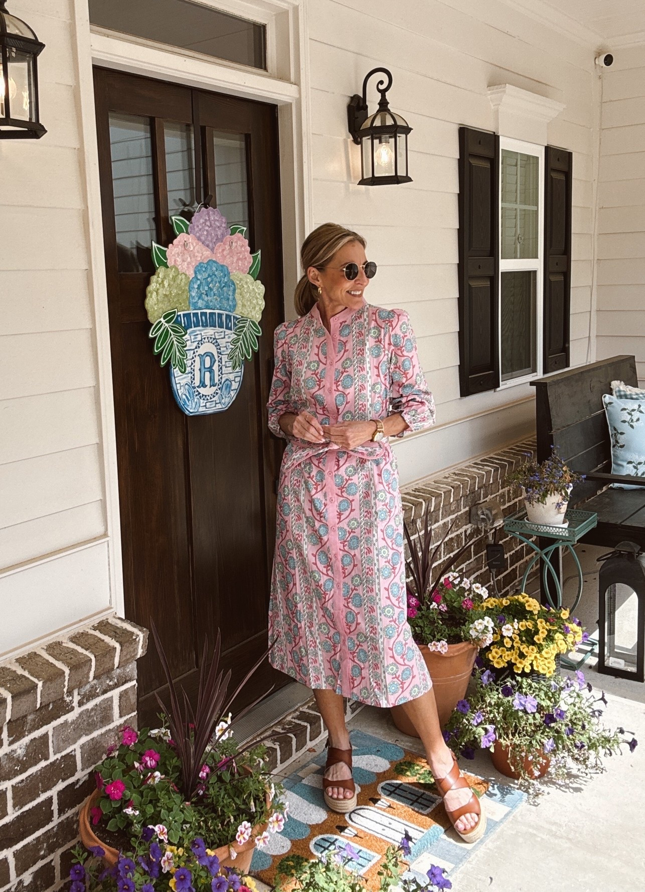 Amazon new arrival! Women’s floral midi long sleeve button down dress. It’s 100% cotton machine washable wearing a size small comes two colors. Under $50