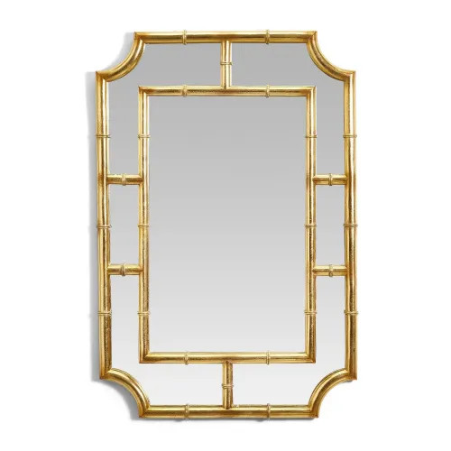 Grand Ambitions Golden Bamboo Wall Mirror Resin/Glass | Gracious Style