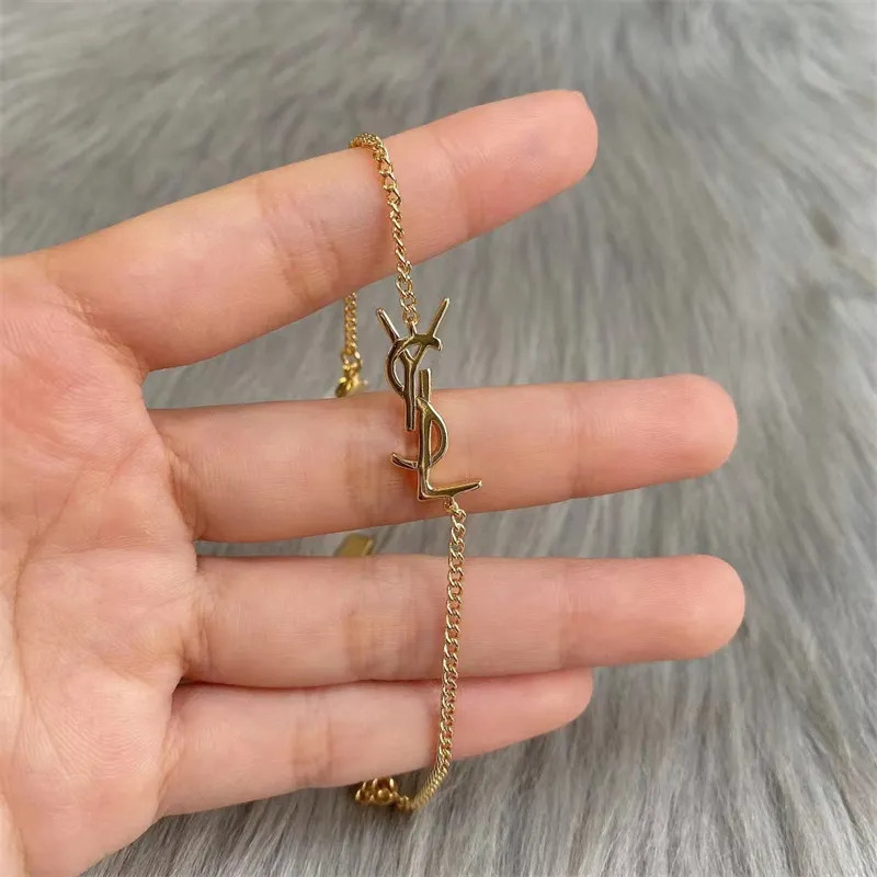 Dupe Y-S-L Earrings Necklace Bracelet Fashion Accessories Jewelry Set Letter Style With Box | DHGate