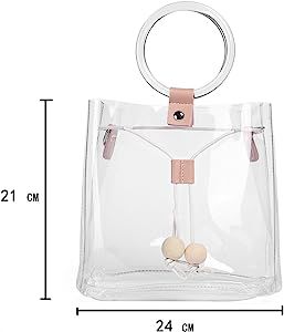 FANCY LOVE Classy Waterprof Clear Tote Beach Shoulder Crossbody Bag | Amazon (US)