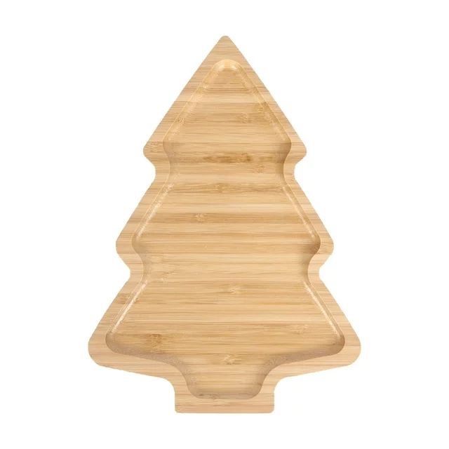 Christmas Dishes Wooden Serving Tray, Tree Shape Sushi Plate Tray for Restaurant and Home | Walmart (US)