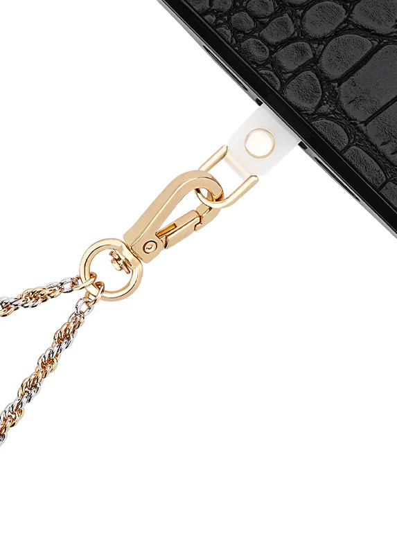 Silver and Gold Chain Phone Charm | FLAUNT