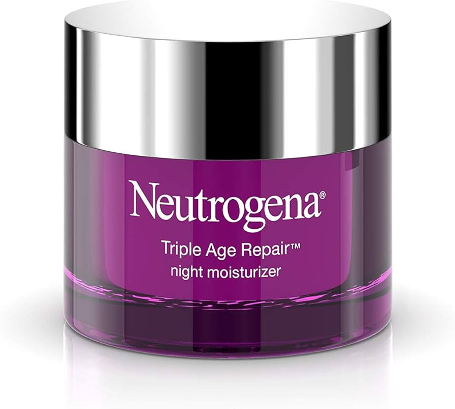 Neutrogena Triple Age Repair Night Cream, Vitamin C, Wrinkle & Dark Spot Remover, Firming Face & ... | Amazon (US)