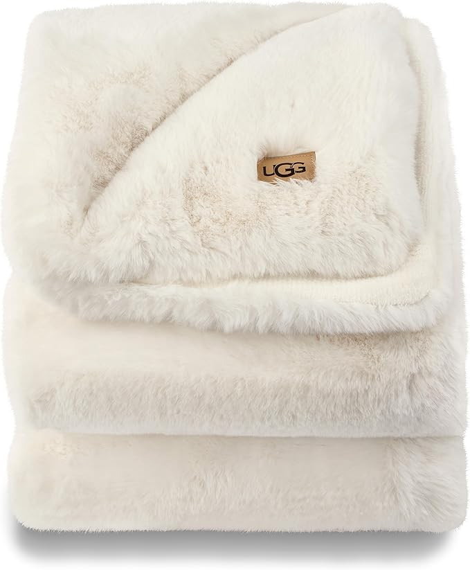 UGG 16796 Euphoria Plush Faux Fur Reversible Throw Blanket for Couch or Bed Luxury Hotel Style Ma... | Amazon (US)