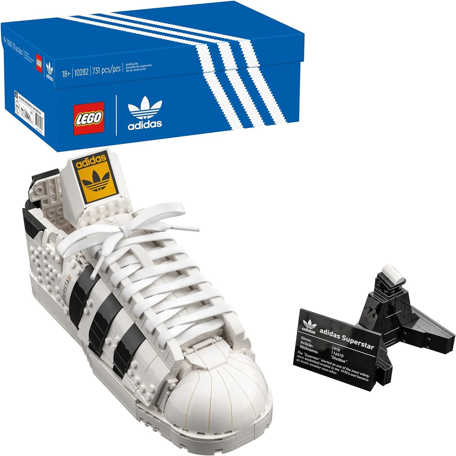 LEGO Adidas Originals Superstar 10282 Building Kit; Build and Display The Iconic Sneaker; New 202... | Amazon (US)