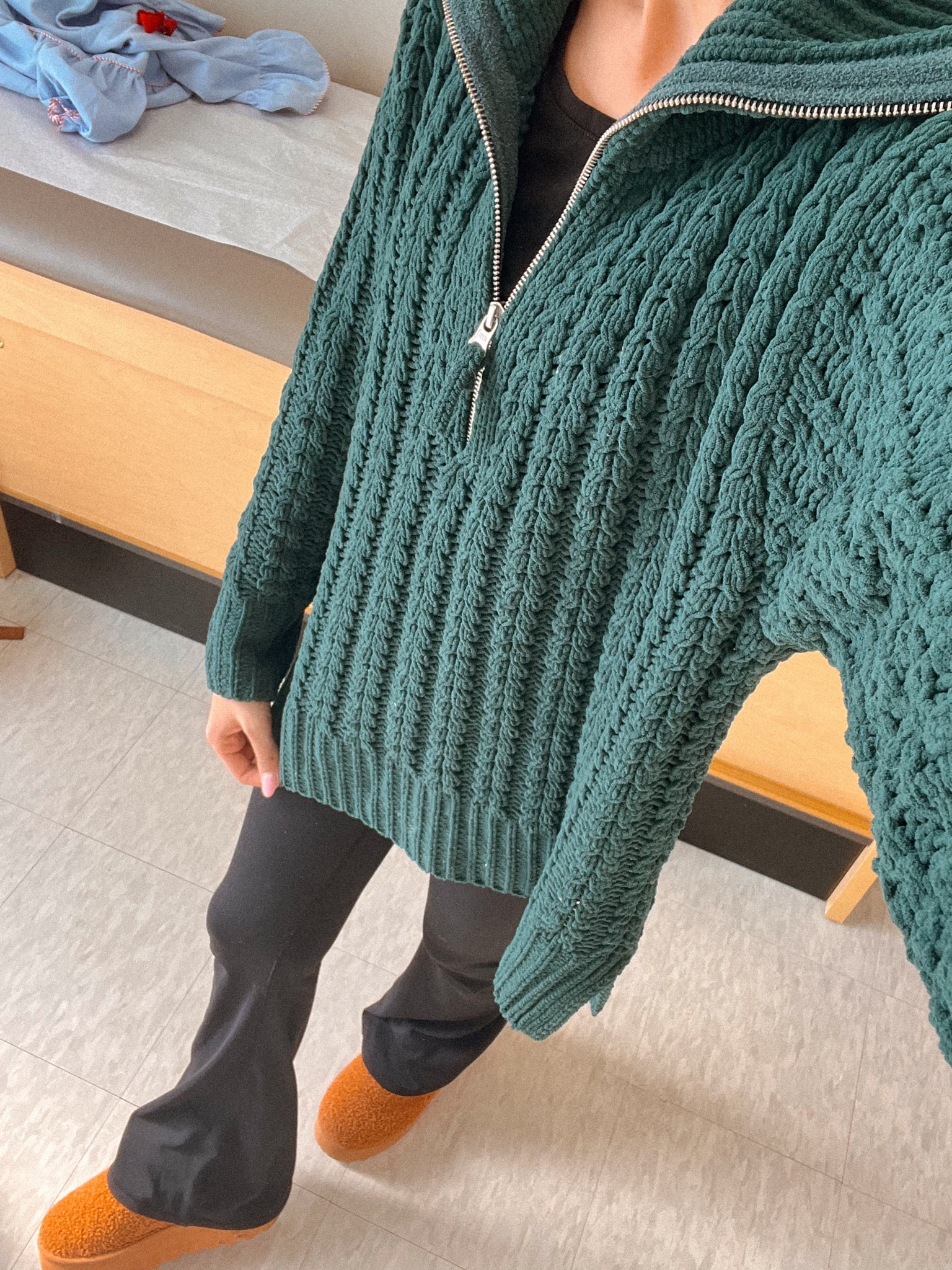One of my go to outfits for comfort and cold weather! 
Pullover is an Xs and is still oversized! And it’s on major sale!! 

Pullover, flare leggings, mini platforms, casual, cold

#LTKtravel #LTKfindsunder50 #LTKstyletip