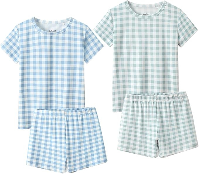 Bafeicao Bamboo Viscose Toddler Pajamas, Baby Boys Girls Summer Snug-Fit Sleepwear Daily | Amazon (US)